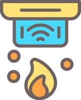 Smart Gas Detector Outline Element Style vector