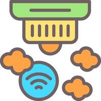 Smart Smoke Detector Outline Element Style vector