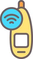 Smart Thermometer Outline Element Style vector