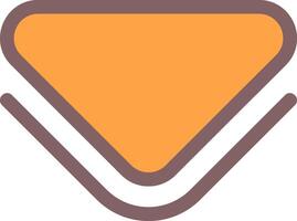Arrow Solid Down Outline Element Style vector