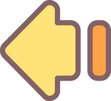 Arrow Backward Outline Element Style vector