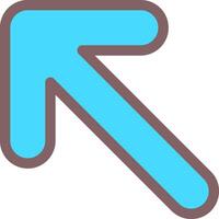 Arrow Up-Left Outline Element Style vector
