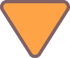 Arrow Bounded Down Outline Element Style vector