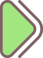 Arrow Solid Right Outline Element Style vector