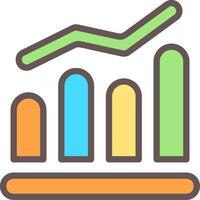 Bar Graph Outline Element Style vector