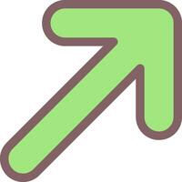 Arrow Up-Right Outline Element Style vector