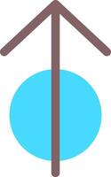 Arrow Thin Up Outline Element Style vector