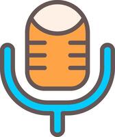 Microphone Outline Element Style vector