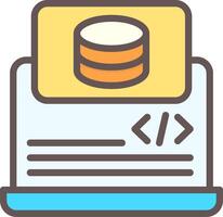 Backend Development Filled Element Style vector