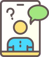 Digital Assistant Outline Element Style vector