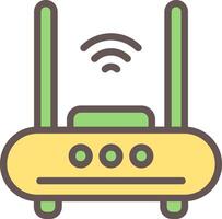 Router Outline Element Style vector