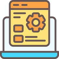 Custom Features Filled Element Style vector