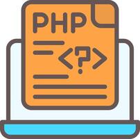 Php File Outline Element Style vector