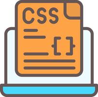 Css File Filled Element Style vector