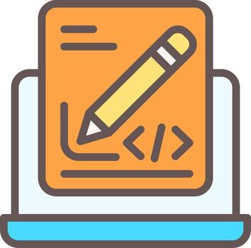 Edit Code Filled Element Style vector