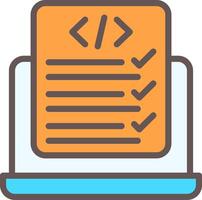 Code Correction Filled Element Style vector