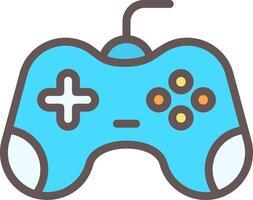 Game Console Outline Element Style vector