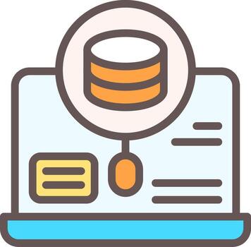 Database Filled Element Style vector