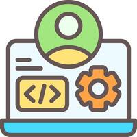 Developer Outline Element Style vector