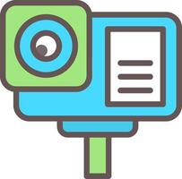 Action Camera Outline Element Style vector