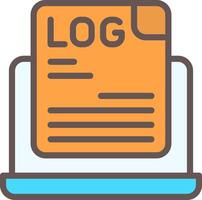 Logs Outline Element Style vector