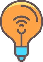 Smart Light Bulb Outline Element Style vector