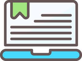 E Reader Outline Element Style vector