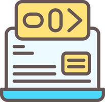Command Line Filled Element Style vector