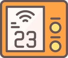 Smart Thermostat Filled Element Style vector