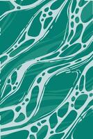 Natural illustration of green lake water with foam flow. Green color abstract texture vector