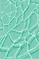 Natural illustration of green lake water with foam flow. Green color abstract texture. Like a net vector