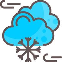 Snow Outline Element Style vector