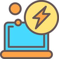 Charging Outline Element Style vector