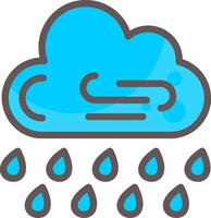 Light Drizzle Outline Element Style vector