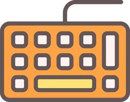 Keyboard Outline Element Style vector