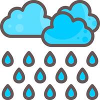 Heavy Rain Outline Element Style vector
