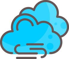 Windy Outline Element Style vector