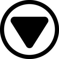 Arrow Bounded Down Solid Element Style vector