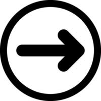 Arrow Long Right Solid Element Style vector