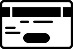 Credit Card Solid Element Style vector