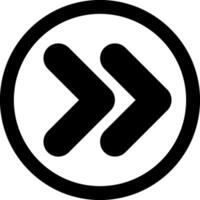 Chevron Double Right Solid Element Style vector