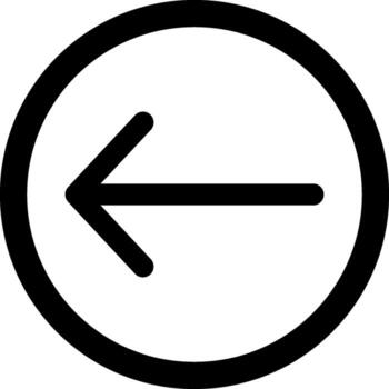 flecha Delgado izquierda sólido elemento estilo vector