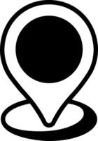 Map Pin Solid Style Icon Design vector