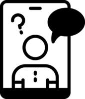 Digital Assistant Solid Element Style vector
