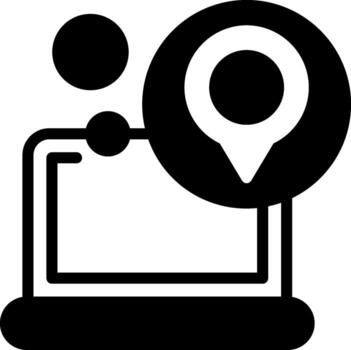 ubicación sólido elemento estilo vector