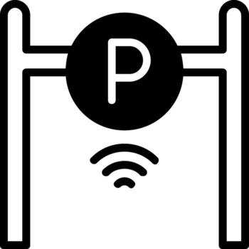 Smart Parking Solid Element Style vector