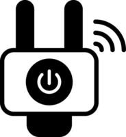 Smart Plug Adapter Solid Element Style vector
