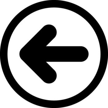 Arrow Left Solid Element Style vector