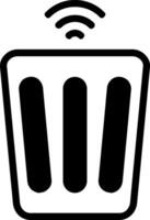 Smart Waste Bin Solid Element Style vector