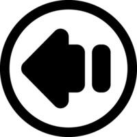 Arrow Backward Solid Element Style vector